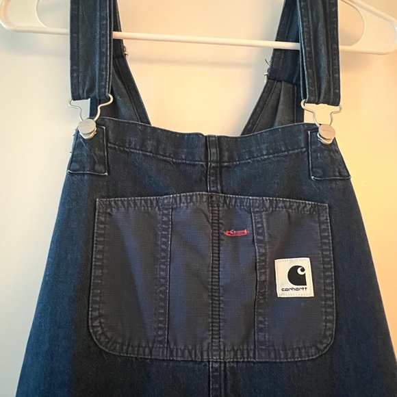 Carhartt WIP Alma bib overalls stone-wash blue sz M - Picture 3 of 5